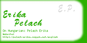 erika pelach business card
